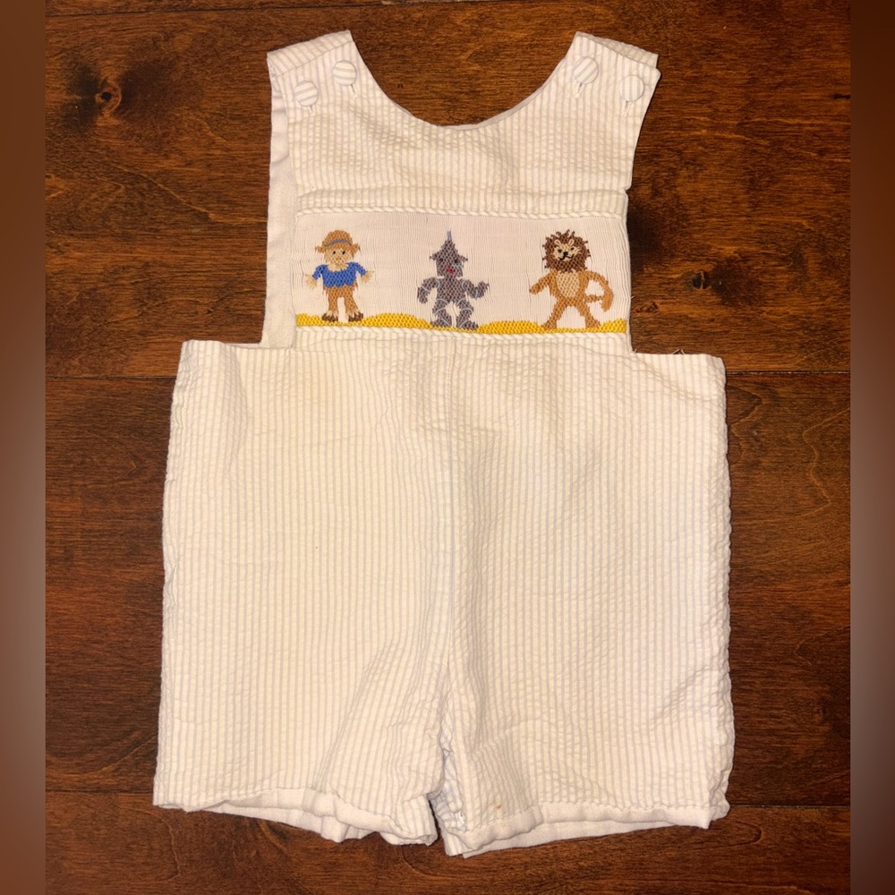 Searsucker Smocked Romper Wizard of Oz
